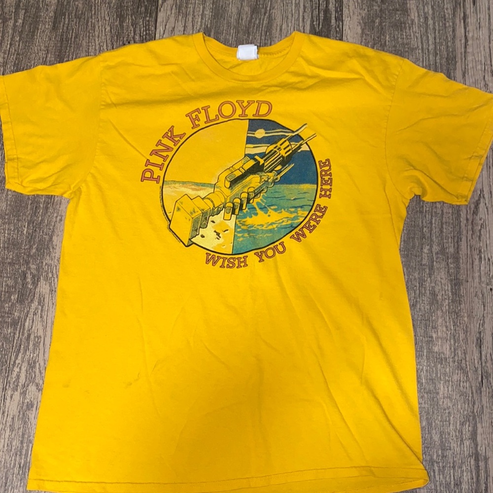 Large Yellow Pink Floyd Tee
